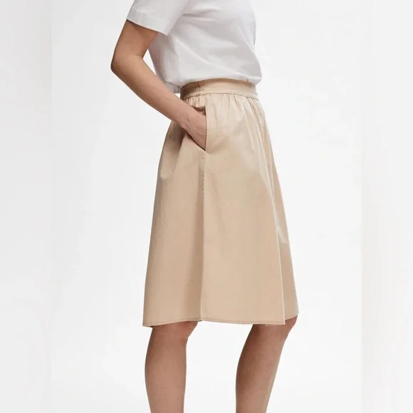 Selected Femme | Cotton Midi Skirt Size 38 - Picture 2 of 3